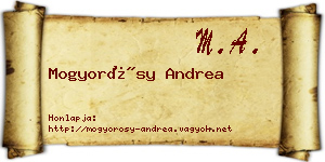 Mogyorósy Andrea névjegykártya