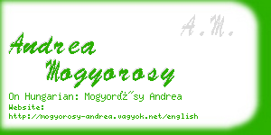andrea mogyorosy business card